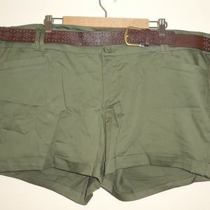 Torrid Belted Sateen Shorts